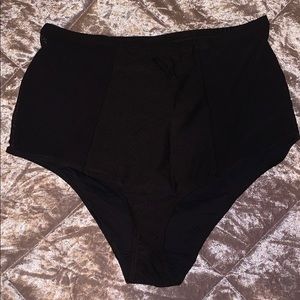 American apparel black swim bottom with mesh